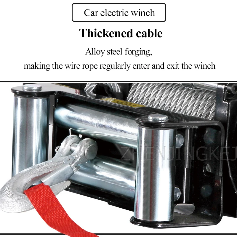 

Vehicle Electric Winch Carry Tools Off-road Self-driving Self-rescue Winch Car Electric Winch 12000lbs 5.5 Tons
