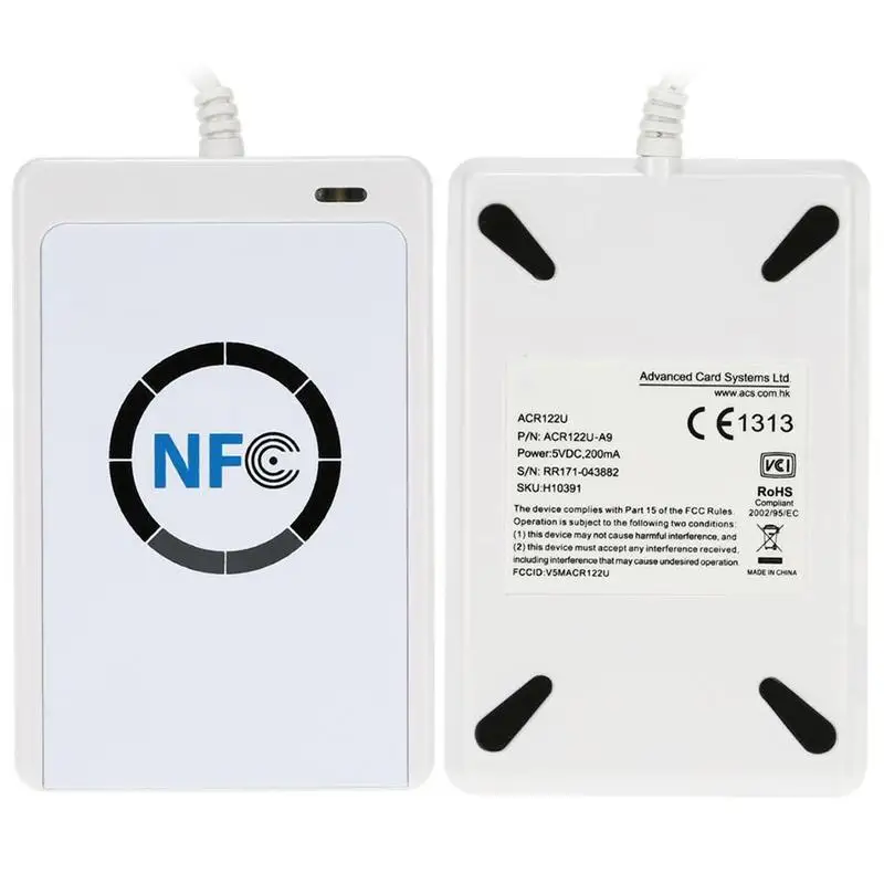 

Rfid Acr122u Supports Iso / Iec 18092 Replicator Copier 13.56mhz Nfc clone Smart Chip Card Crack Writer Access Card Reader