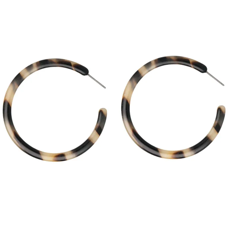 

FUN-BEAUTY European and American Fashion Hot-selling Geometric Earrings Acrylic Pattern C-shaped Earrings Wild Earrings