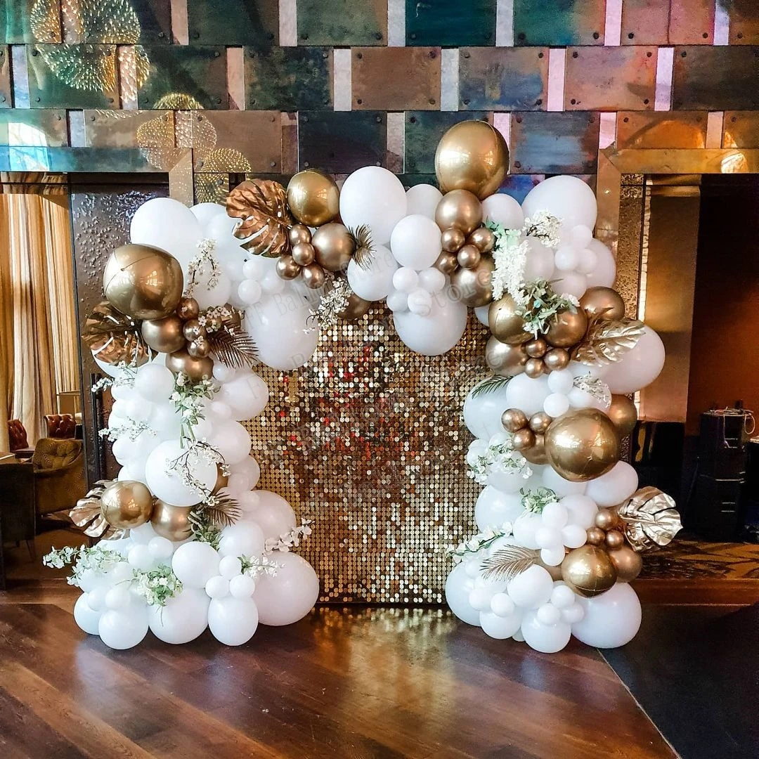 

140pcs Balloon Garland Arch Kit White Gold Latex Balloons Girl Boy Baby Shower Wedding Birthday Party Decor Supplies Balloons