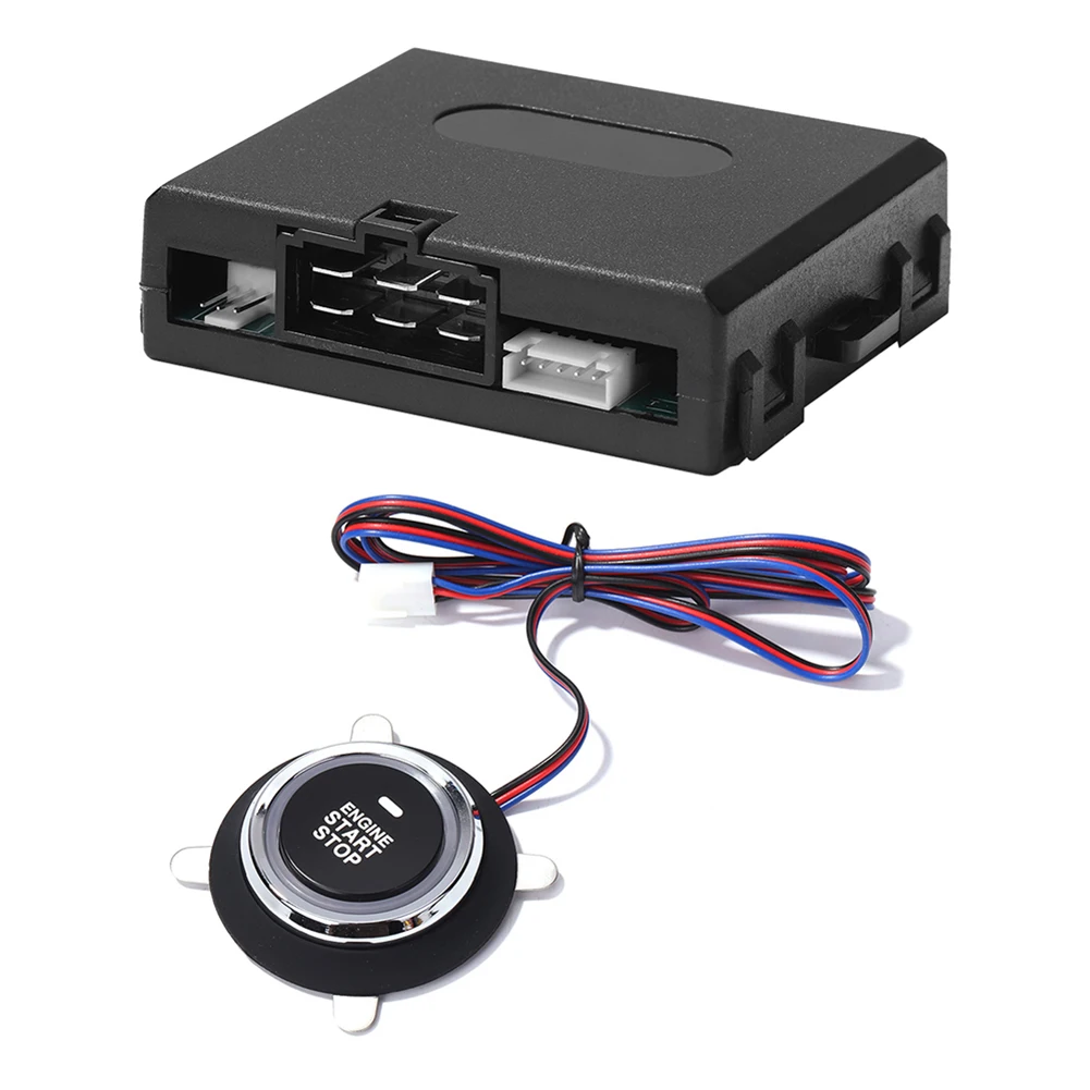 

12V Car Auto One Key Start Keyless Ignition Motor Ontsteking System Engine Start Stop Push Switch + Module Auto Parts