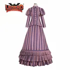 Косплей-костюм для невесты Тима Бертона, средневековый, Эпохи Ренессанса, викторианского стиля, бальное платье для взрослых, косплей на Хэллоуин