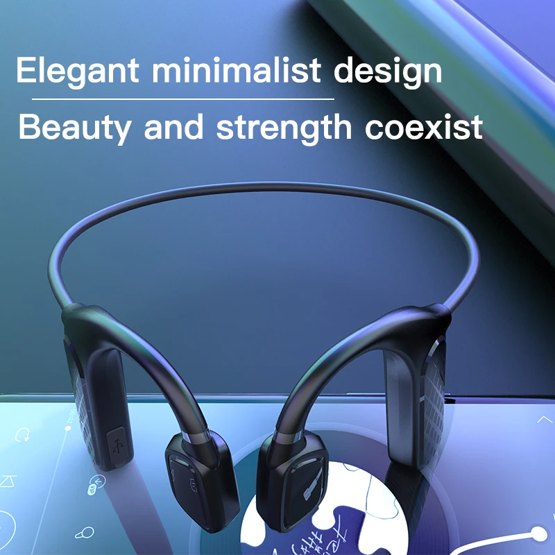 

Беспроводные TWS наушники ginfs-md04 с костной проводимостью, Bluetooth 5,0, не вкладыши, спортивные наушники, элегантный дизайн, с микрофоном