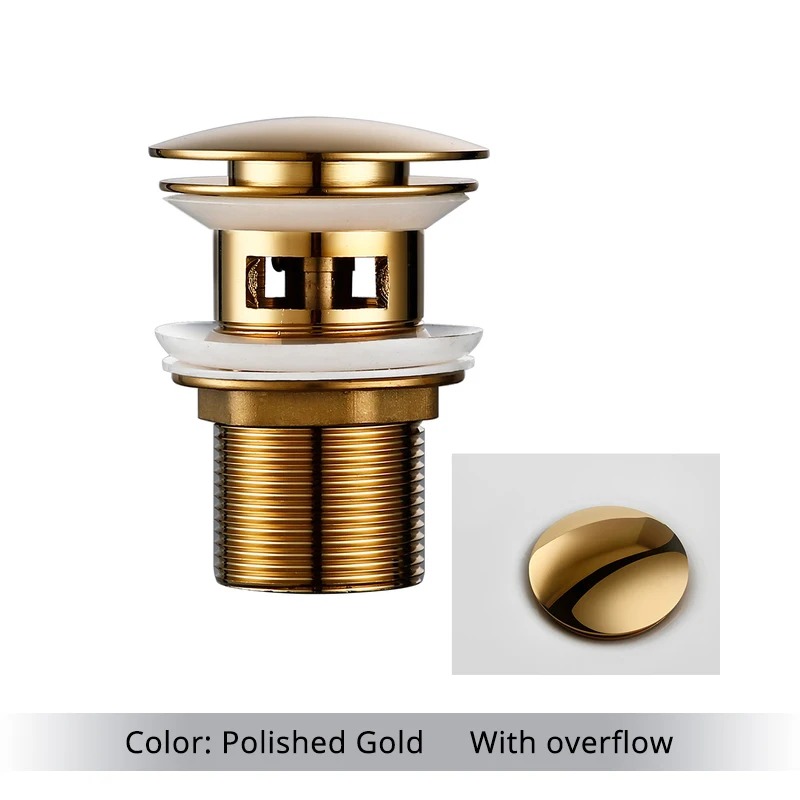 

Smesiteli Bath Bathrrom Accessories Brushed Gold Matt Waste Pipe Drainage System With Overflow Bathroom Hotel Stopper Dispenser