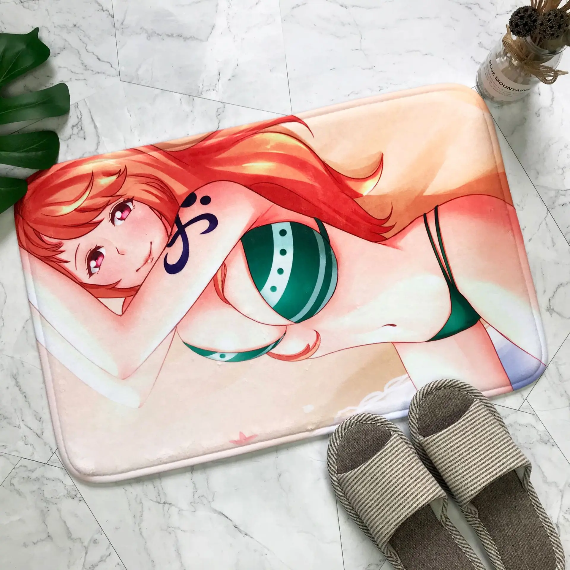 

60CM One Piece Nami Boa Hancock character carpet mat model Gift