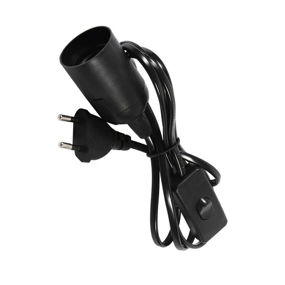 

1*e27 Lamp Holder With Wire Screw Base Lamp Holder Eu Plug 220v Power Cord Adapter On Off Switch Lamp Bases