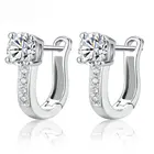 Новые модные круглые серебряные серьги-кольца с кубическим цирконием для женщин и мужчин, корейские ювелирные изделия, аксессуары, подарки