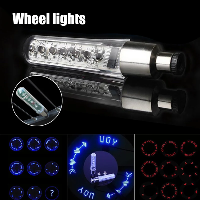 2021 светодиодный велосипедный подсветка колес велосипеда шин украсить свободно