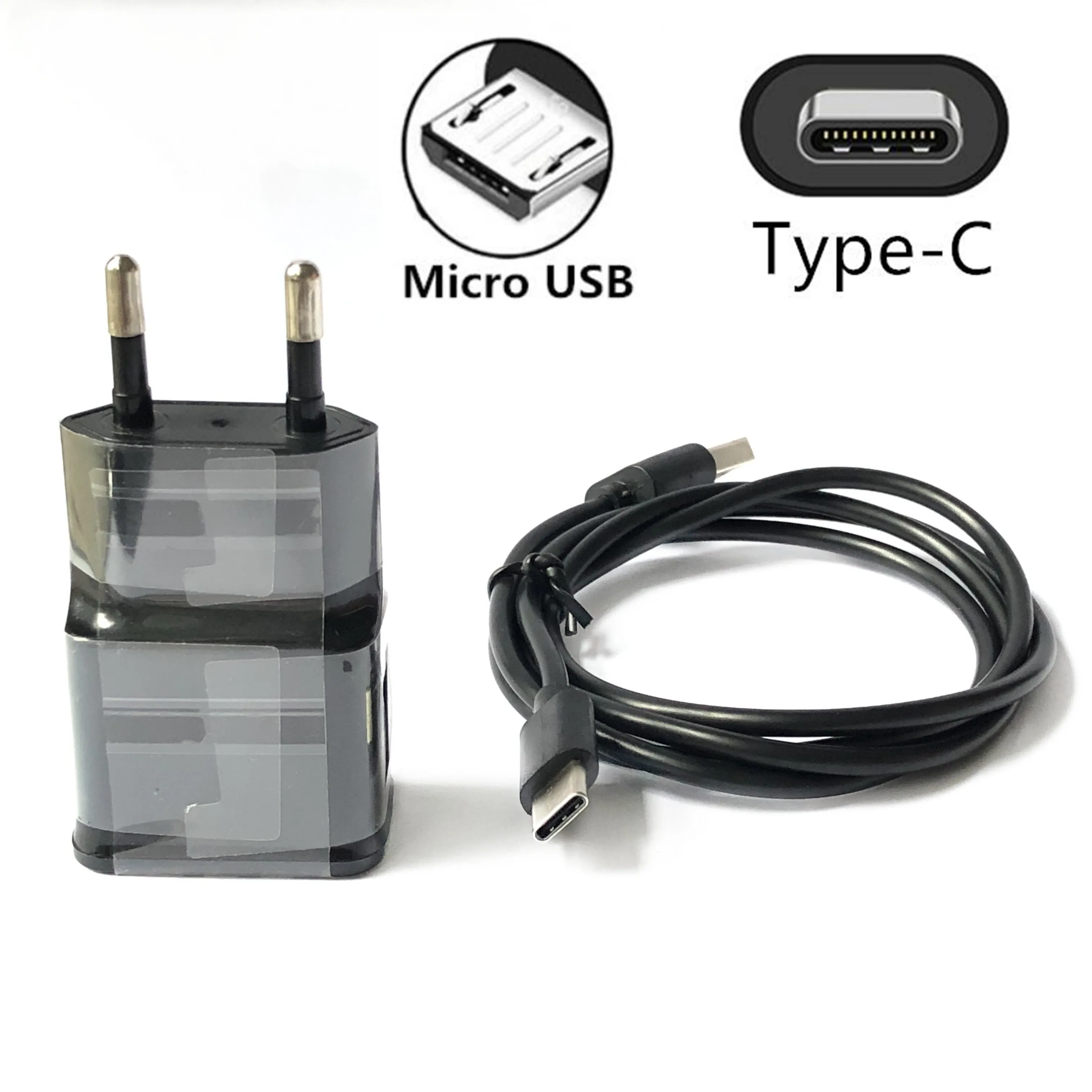 Зарядный адаптер с портом Type C кабель Micro USB для Samsung Galaxy S9 S10Plus S10 A50 A51 A30 70 A71 J6 A8 2018 Note