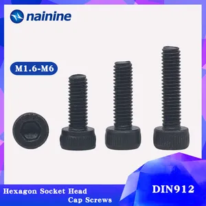 DIN912 M1.6-M12 черный высокопрочный винт из легированной стали 12,9 уровня с шестигранной головкой B005