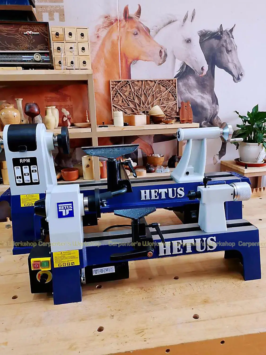 8 &quotDC300W Регулируемая скорость Настольный токарный станок по дереву вращающийся
