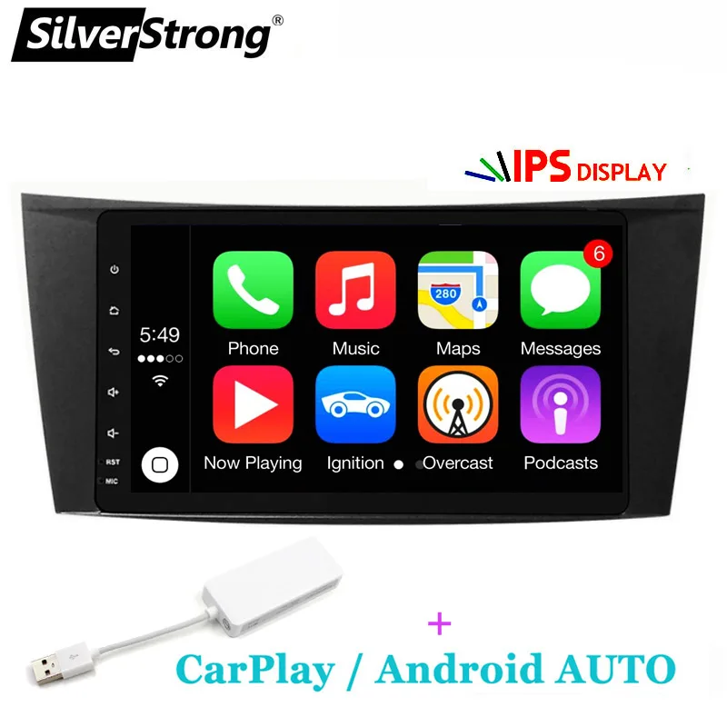 SilverStrong IPS Android10 8 дюймовый DSP CarPlay для Mercedes Benz E class W211 E200 E220 E300 E350 E240 E260 E280