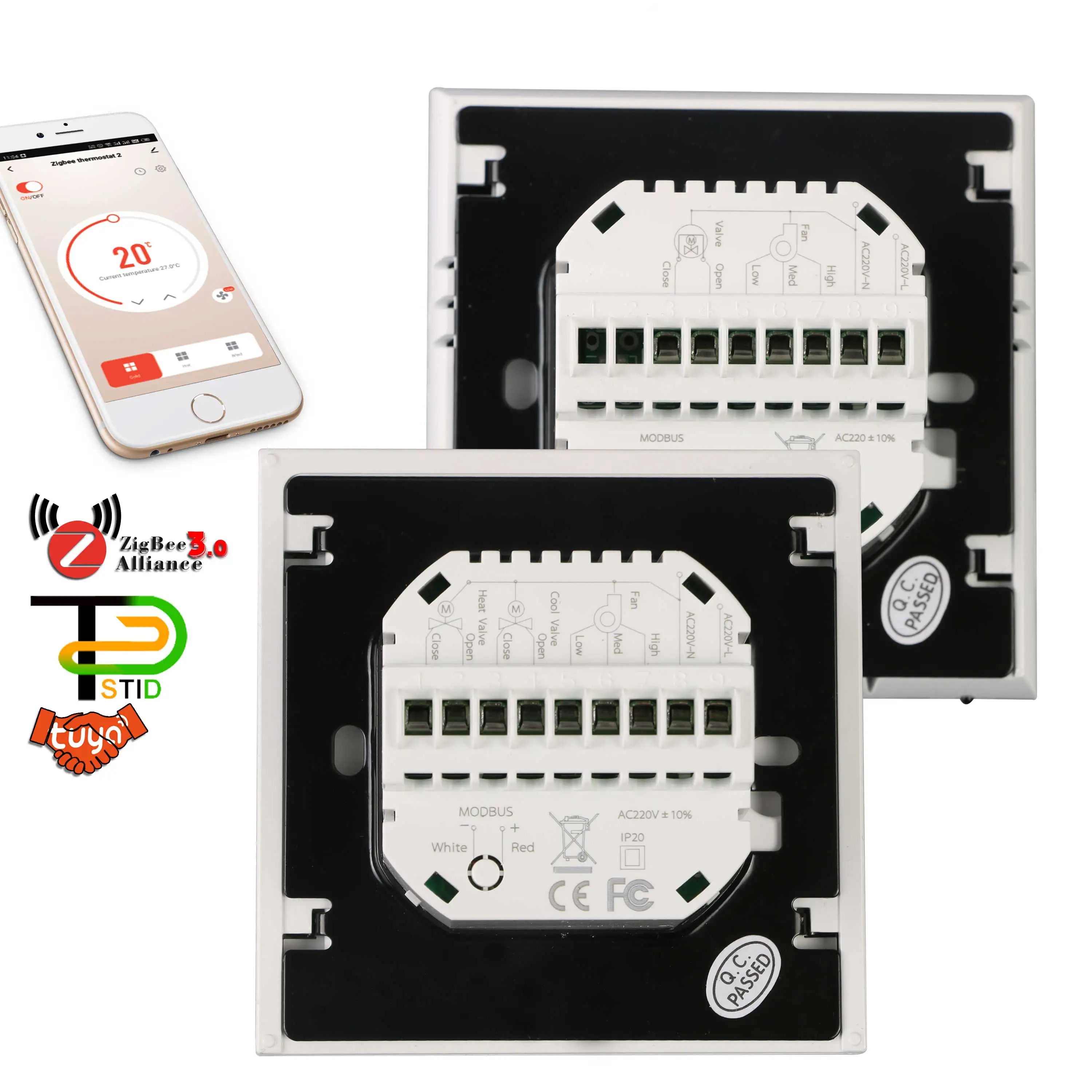 ЕС шлюз концентратор Zigbee Alliance 2 трубки 4Pin фанкойл блок Termostat WIFI для контроля