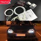 YibayTom белый 6000K с холодным катодом (CCFL) головной светильник Halo ангел демон глаза комплект Ангельские глазки светильник для VW Volkswagen Golf 5 MK5 2003-2009