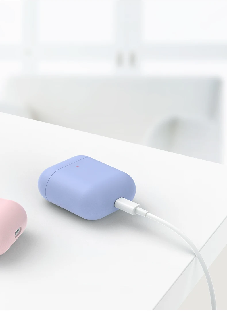 Силиконовый чехол для Apple Airpods 2 Тонкий чехол Чехлы Многоцветный Защитный нежная кожа для Airpods дропшиппинг