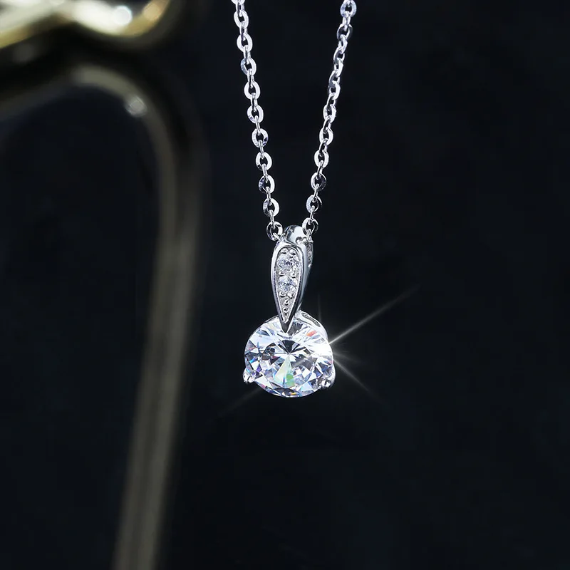 

Простое Ожерелье из стерлингового серебра 925 пробы, ожерелье с подвеской из циркония, чокер для женщин, Изящные Ювелирные изделия, тренд 2021, ...