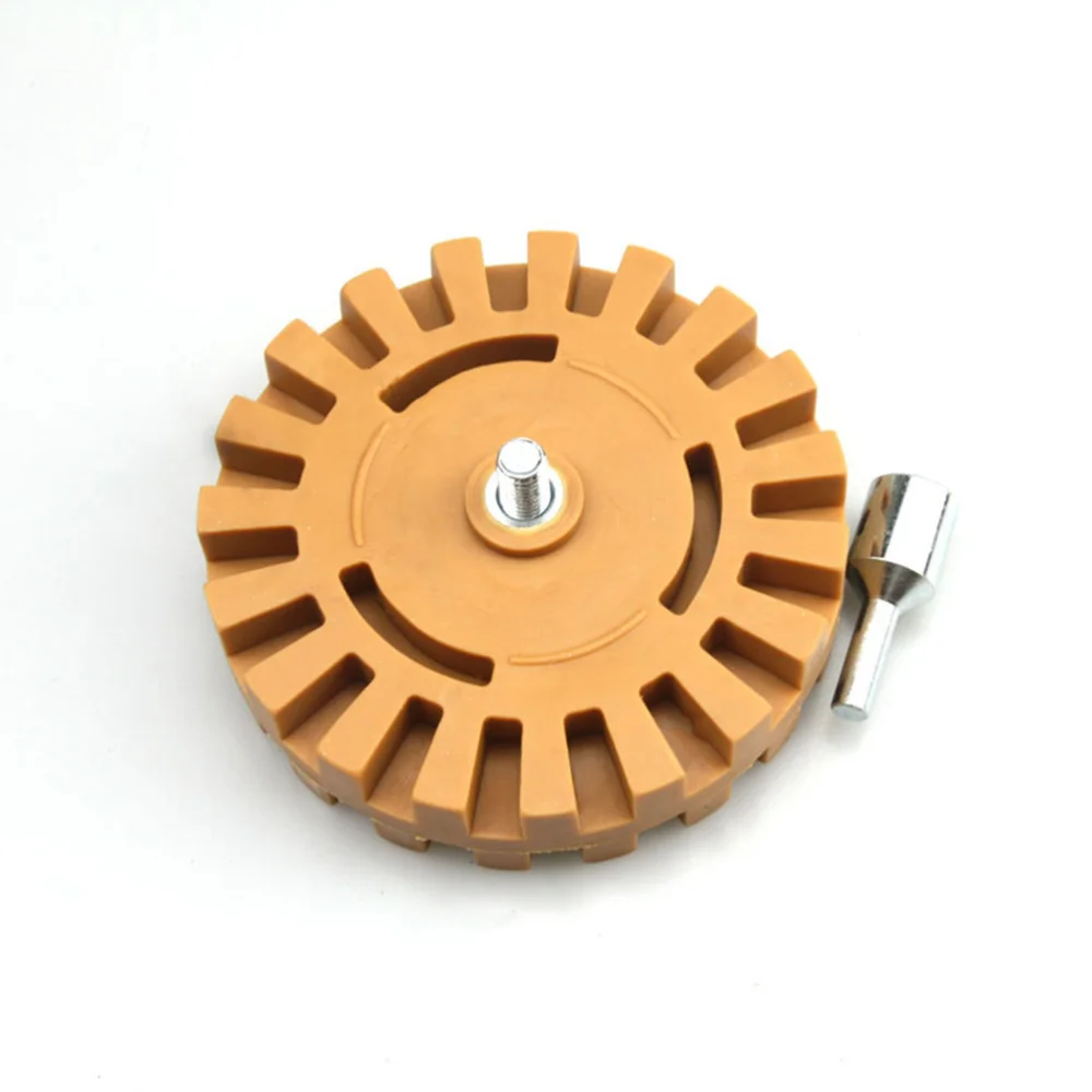 

1Pc 25MM 4 Inch Pneumatic Degumming Wheel Eraser Wheel Remove Sticker (Golden)