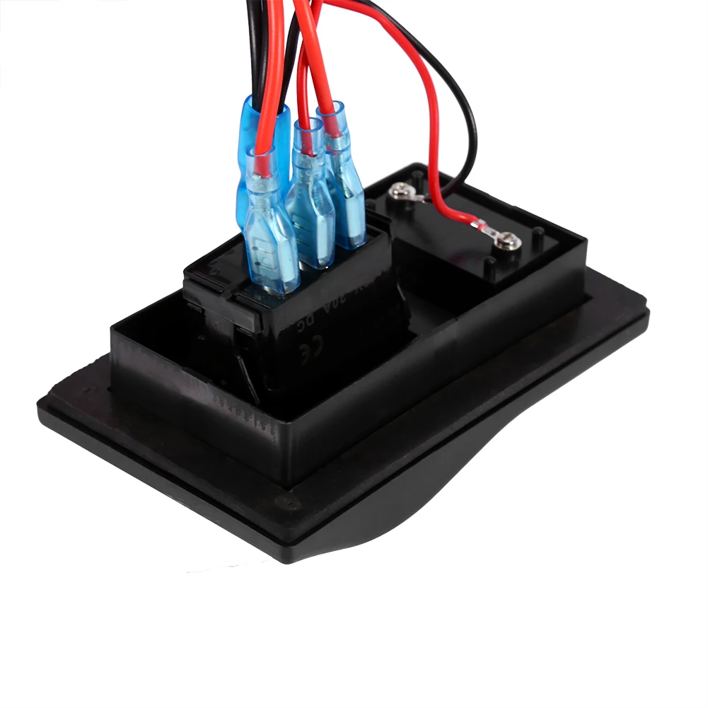 12 V-24 V 4P ВКЛ-ВЫКЛ светодиодный переключатель с подсветкой двойной Батарея