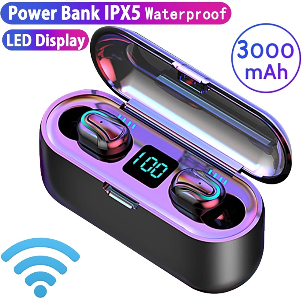 Беспроводные Bluetooth наушники BT 5 0 бинауральные с сенсорным управлением цифровой