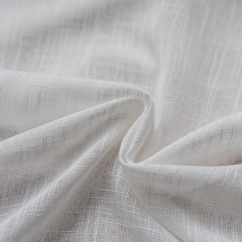 Белые кухонные шторы современные занавески из искусственного хлопка и льна для