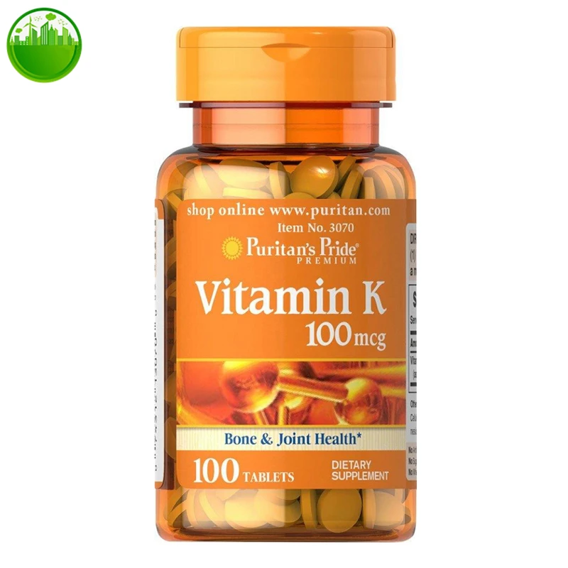 

US Puritan's Pride PREMIUM Vitamin K 100mcg Bone & Joint Health*100 TABLETS DIETARY SUPPLEMENT Vitamin K Supplements for Women