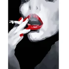 Картина по номерам Женская курительная Раскраска по номерам Arcylic картина маслом Портретные картины картина маслом по номерам