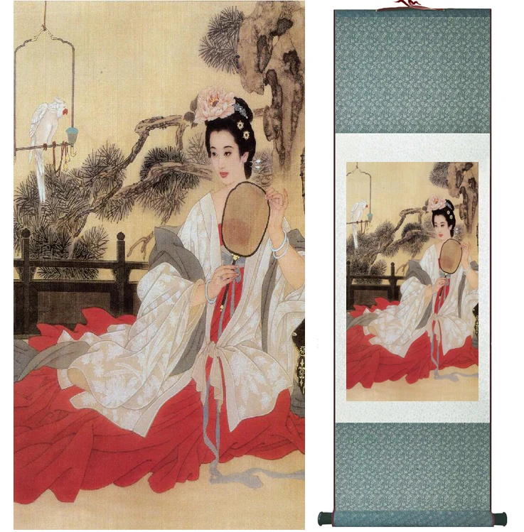 

Traditional Chinese pretty girls painting Home Office Decoration beautifull women painting040612