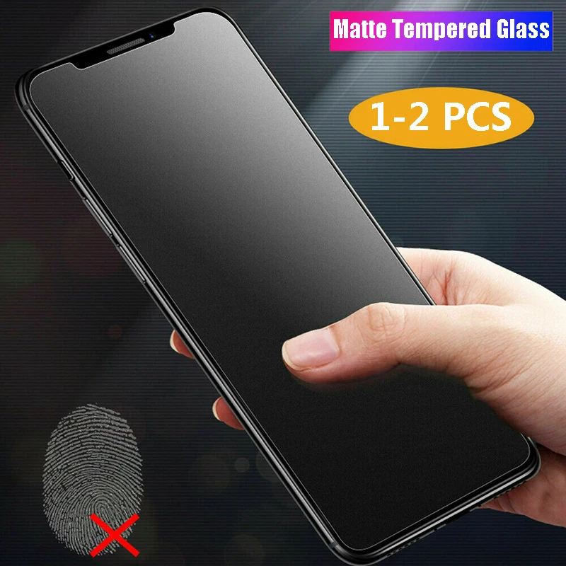 

For Iphone 7 8 7p 8p X XR XSMAX 12series 1-2PCS Matte Screen Protector Tempered Frosted Glass for Iphone 5 5s 5c 5e 6 6s 6p 6sp