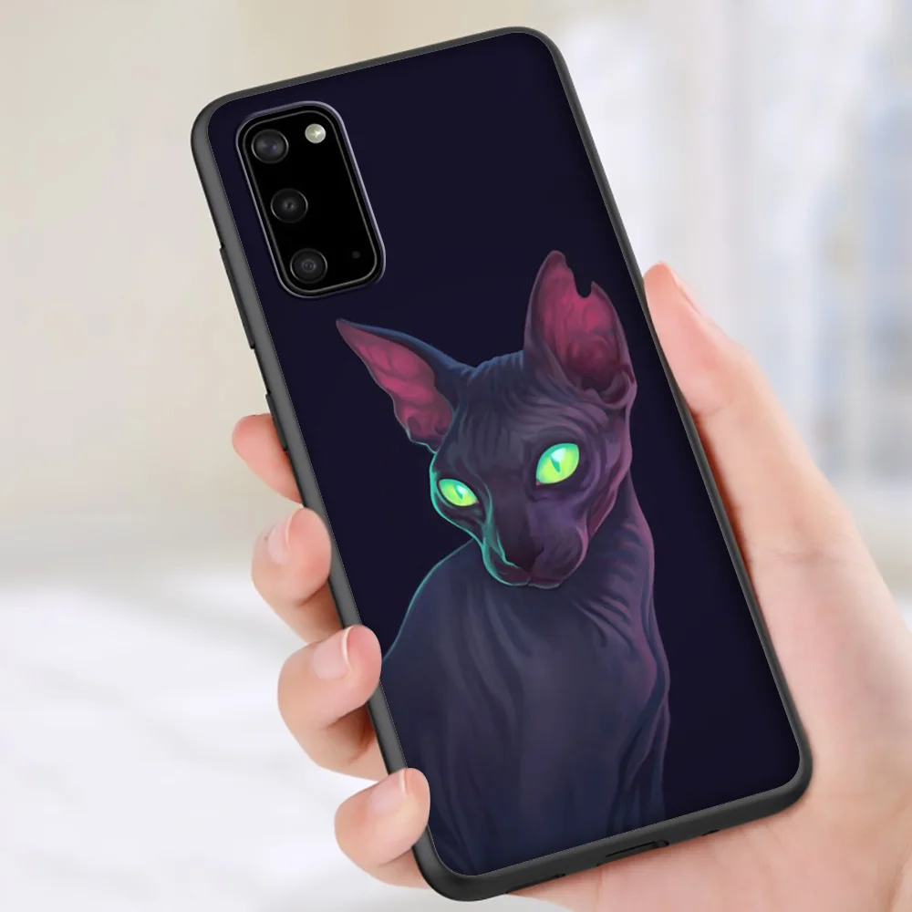 Мягкий чехол Lavaza с изображением Сфинкса и кота для Samsung Note A3 A5 A6 A7 A8 A9 A10s A20s A30s A40s A50s
