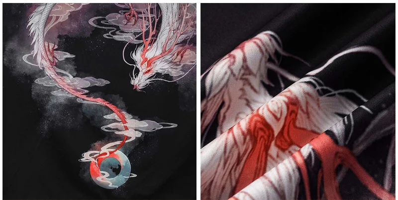 Yukata женский кимоно кардиган мужской традиционное японское кимоно рубашка костюм косплей китайский стиль мужской Дракон Карп принт пальто