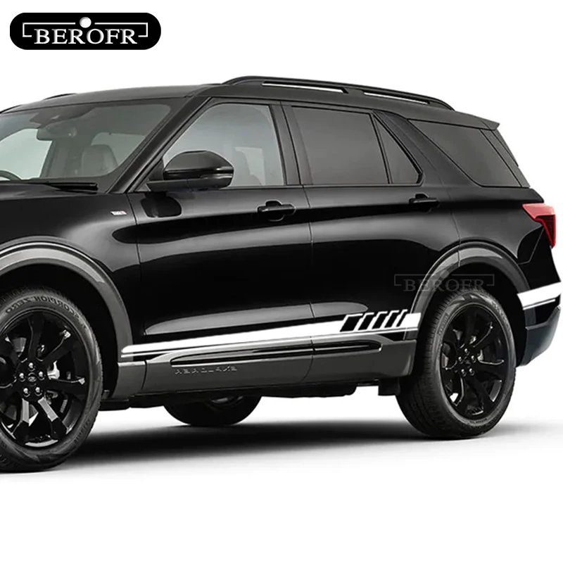 2 шт. автомобильные боковые полосы для Ford Focus 3 1 MK2 MK3 Fiesta Mondeo Fusion Explorer Escape Shelby Edge