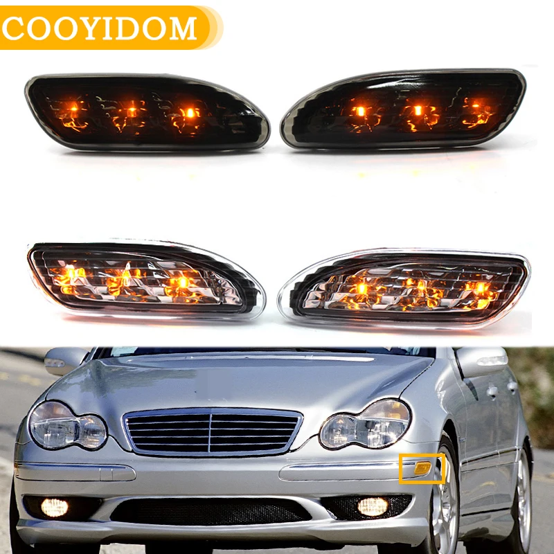 1Pair Car Turn Signal Marker Light LED Side Marker Lamp For Mercedes-Benz C-Class W203 2004-2007 C200K C230 CL203 2004-2005