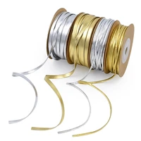 15mroll 2mm5mm gold silver leather ribbon home party decoration strings necklace accessories materials