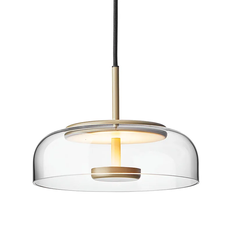

Modern Led Metal Pendant Lights Wrought Iron Glass Round Ball Brass Rod Hanging Lamp For Living Roomcafekitchen Nordic Lighting