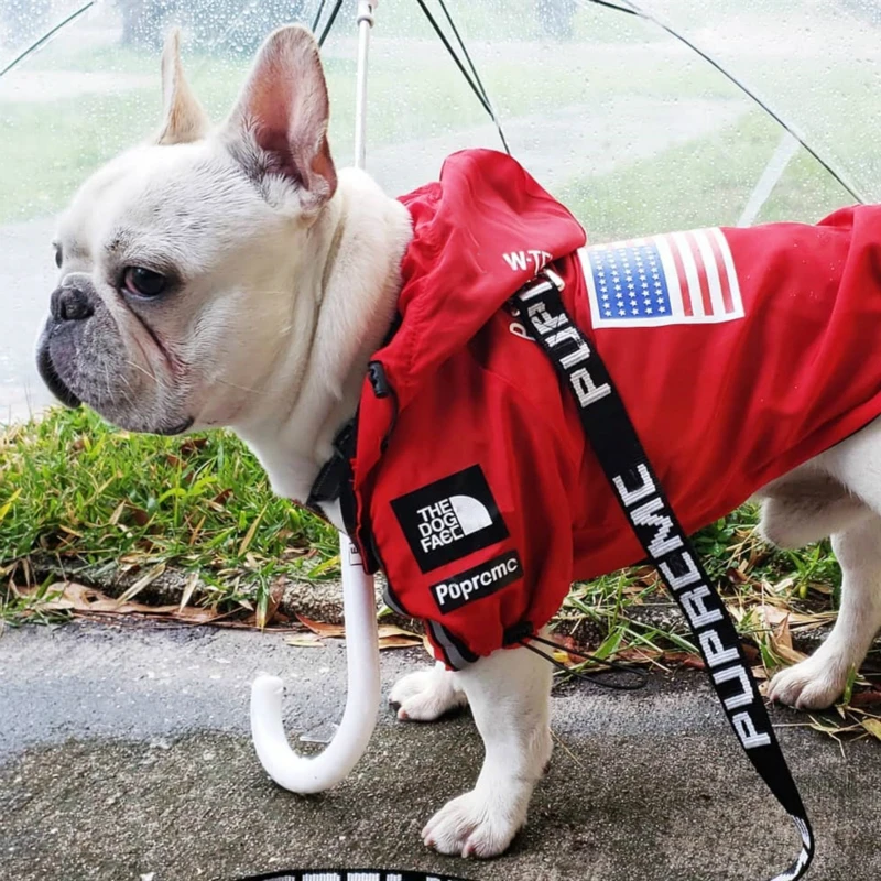 犬用の防風ジャケット レトロなスポーツウェア 小さいサイズ 子犬 ピットブルに適しています Leather Bag