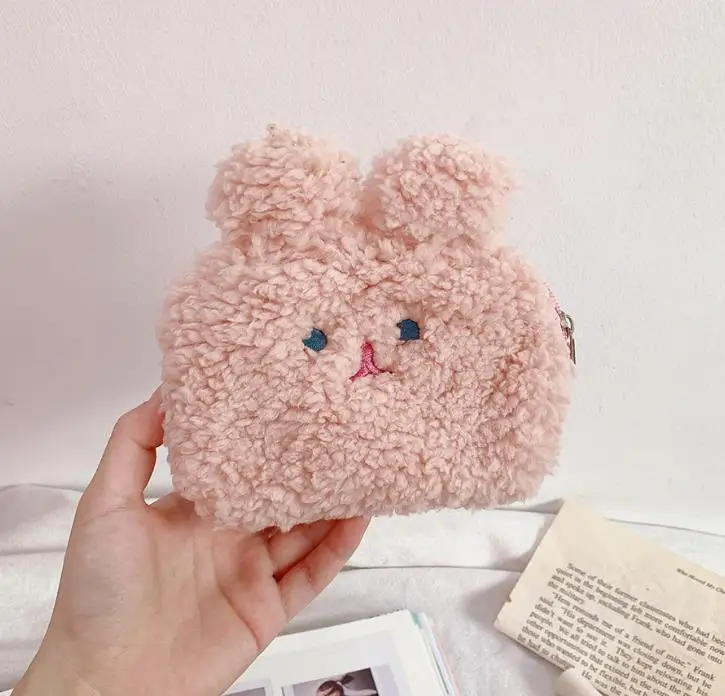 1 шт. мультяшный кролик плюшевые кошельки чехлы косметички для макияжа сумка