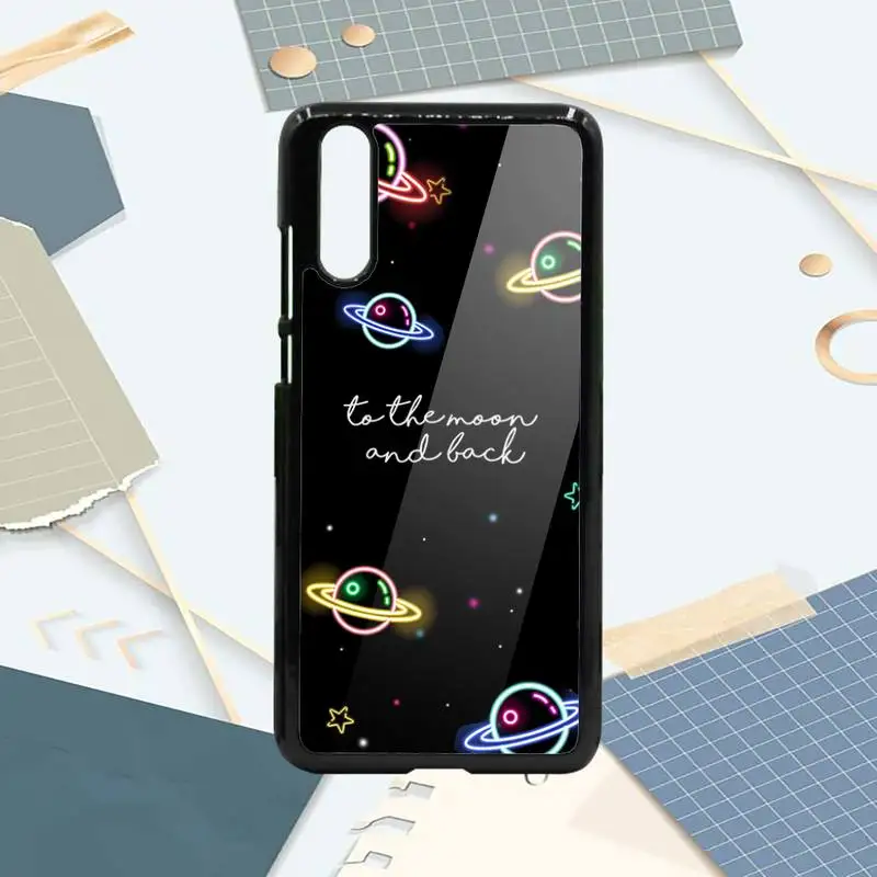 

Outer Space Planet Stars Moon Spaceship Phone Case PC For Samsung galaxy S note 8 9 20 10 e lite2019 plus pro ultra