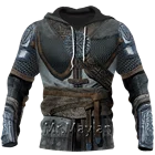 Куртка Vikings Armor с 3D принтом для мужчин и женщин, толстовка в стиле Харадзюку, Повседневная Уличная одежда унисекс, свитшот, пуловер, Мужская толстовка KP33