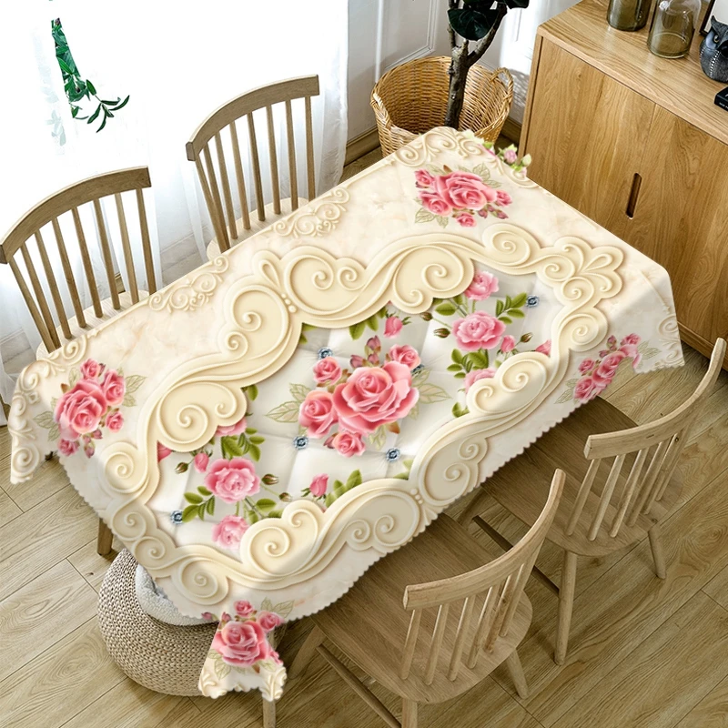 Пейзаж живопись цветы цвет скатерть кухня обеденный стол декор дома