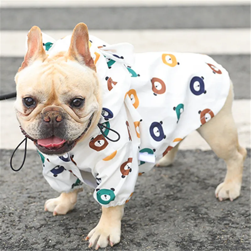 Waterproof Outdoor Dogs Clothes Chihuahua French Bulldog Pug Dog Rain Coat Pets Cartoon Jackets Pet Supplies