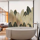 Декоративная оконная пленка для конфиденциальности, золотой, черный, белый лист, стеклянная пленка, статическая липкая пленка, пленка без клея, оконные наклейки для домашнего декора