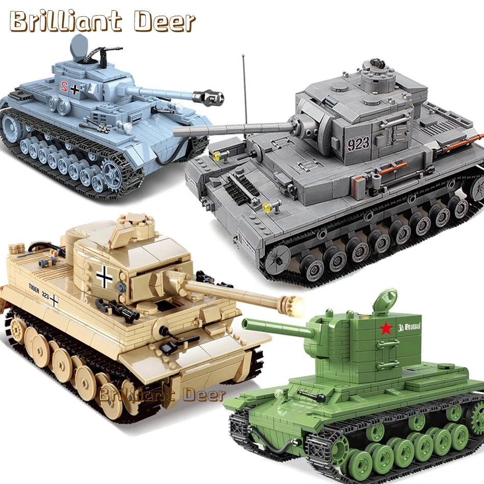 Ликвидация запасов военный немецкий IV модель танка Тигр строительные блоки