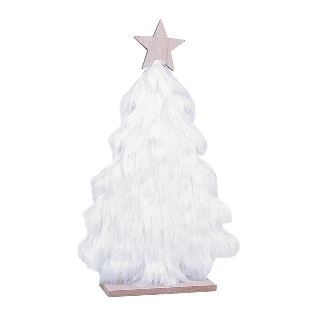 Деревянная Мини Рождественская елка настольные украшения декор для