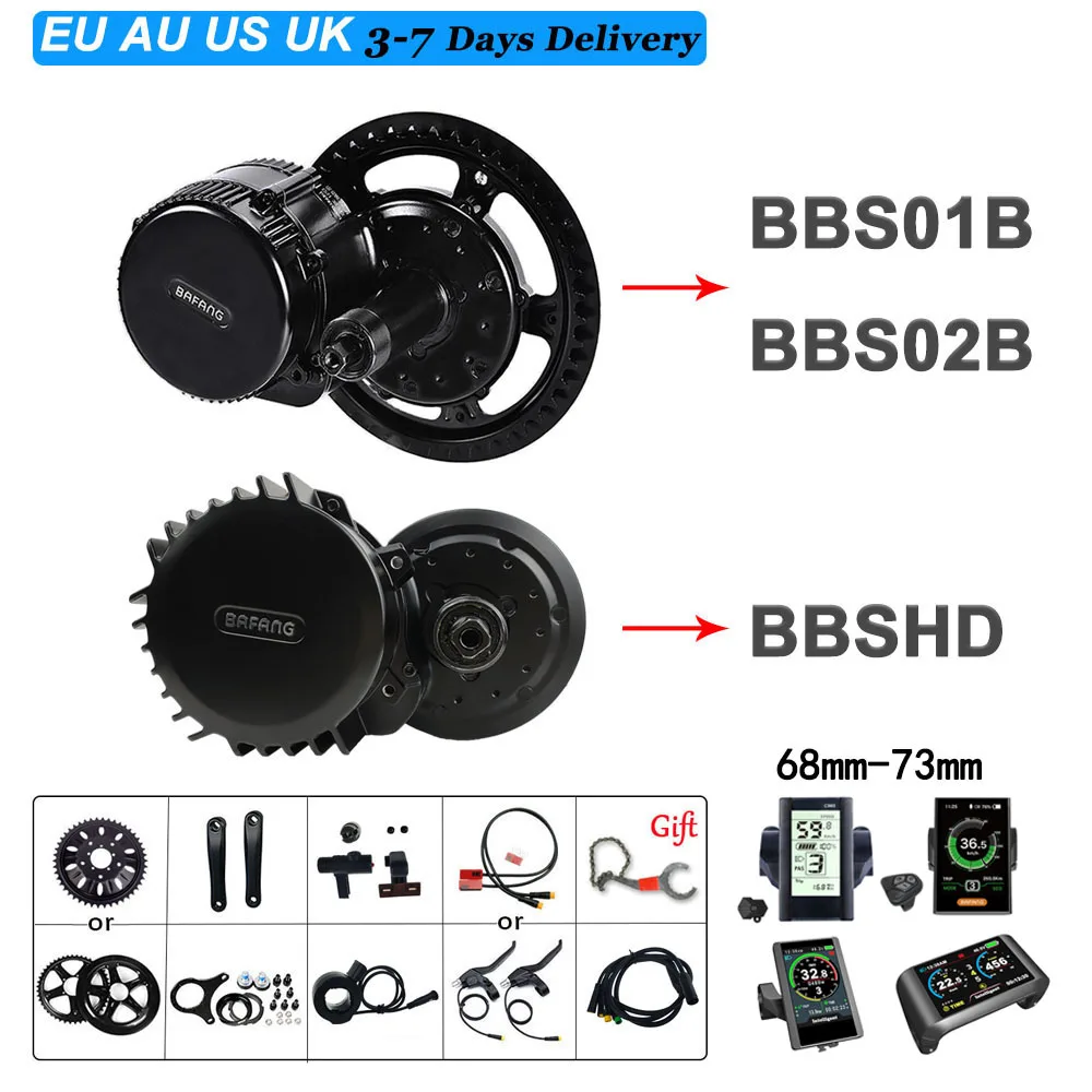 BAFANG 1000 Вт 750 500 350 250 BBS01B BBS02B BBSHD электродвигатель для электровелосипеда