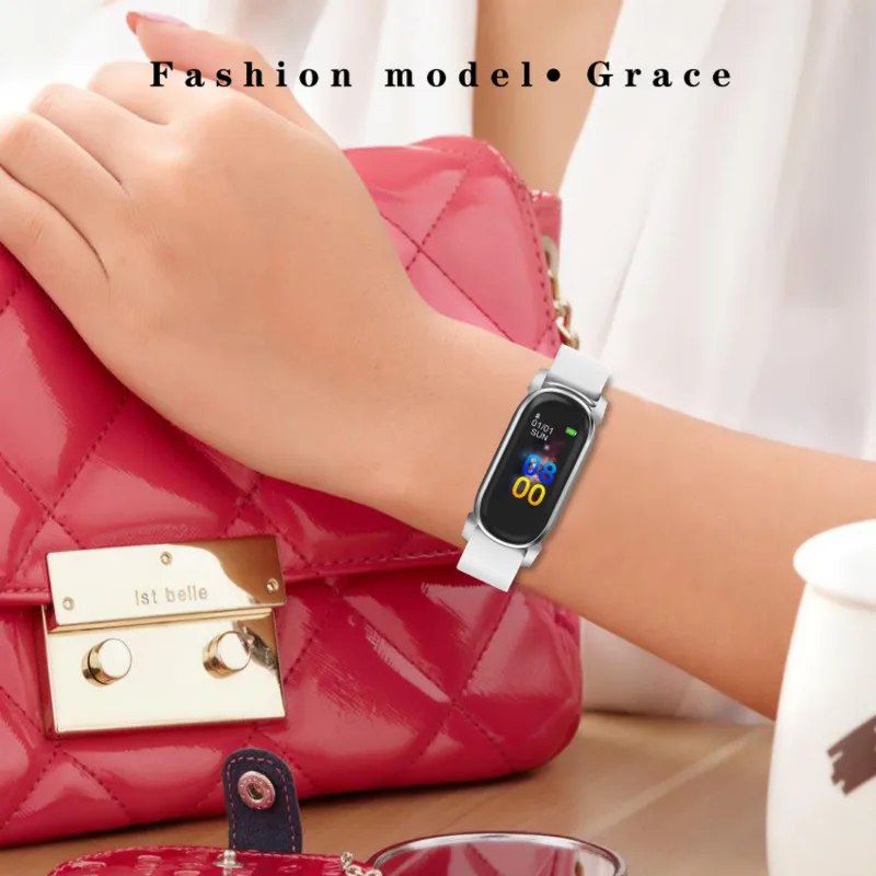 Модные умные часы из нержавеющей стали для женщин и мужчин электронные