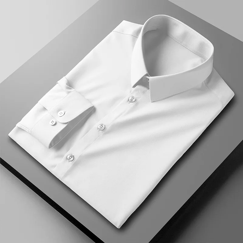 

Korean fashion spring stretch shirt slim modal Long Sleeve Shirt Men's long sleeve shirt