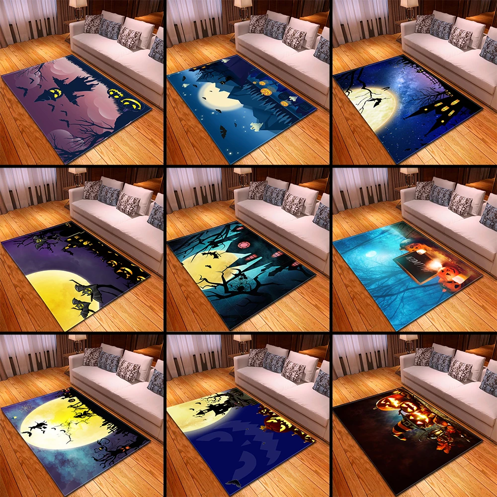 Коврик для гостиной на Хэллоуин украшение вечеринки коврик пола ужасная тыква