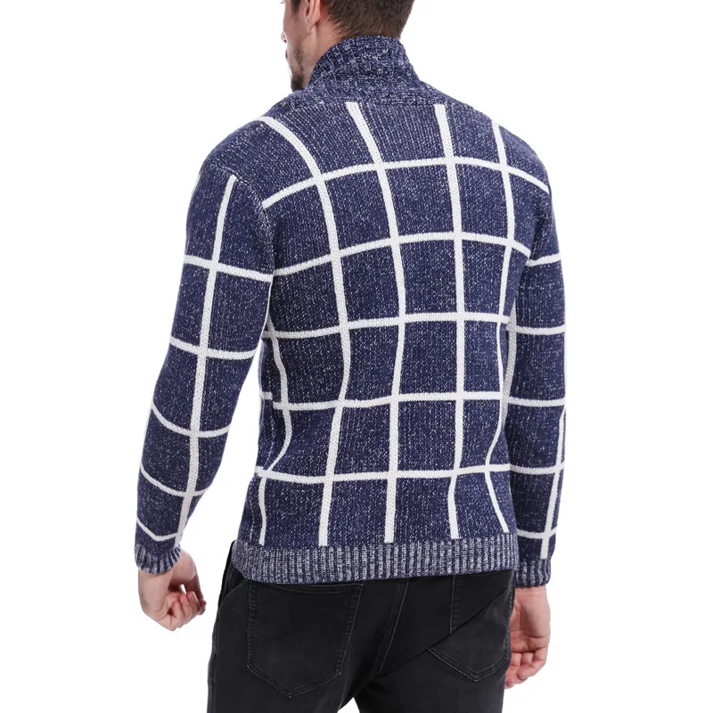 

Fashion Men Wool Jackets Button V-neck Knitted Men Stripe Jacket Coats VogueKnitwear Nice Autumn Sweater Coat EU Size