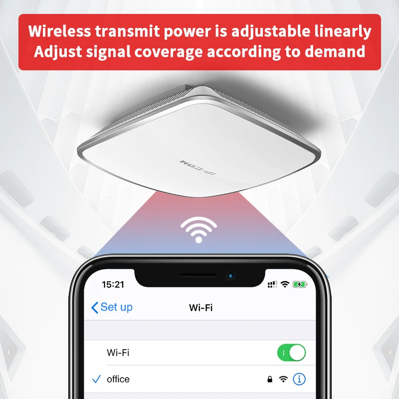 IPCOM W60AP Ceiling Mount AP 1200M 11AC Dual-Band Wireless Access Point  PoE/DC Whole Coverage for Enterprise