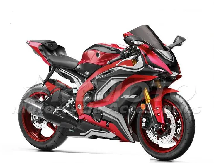 

Обтекатели для мотоцикла из АБС-пластика, Обтекатели для мотоцикла YAMAHA YZF-R6 R6 2017 2018 2019 17 18 19, кузов красного и черного цвета на заказ